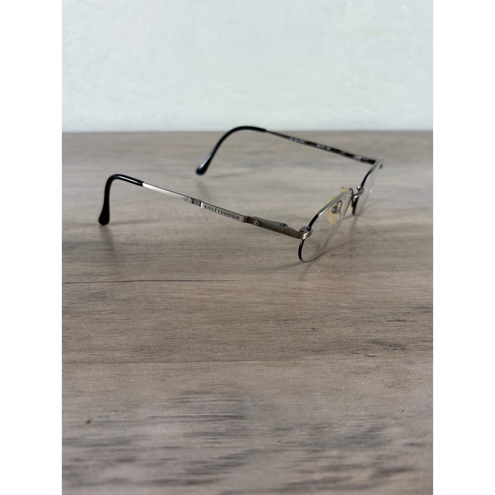Harley Davidson‎ HD 83 PTR Silver Frame Sports Wrap Men's Eyeglasses Frames EUC